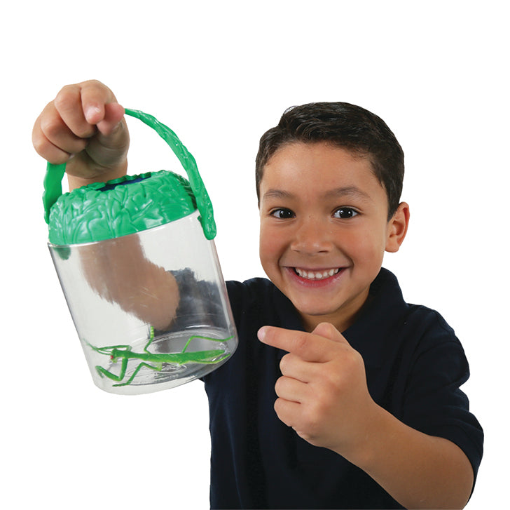 Boy holding the Best Ever bug Jar