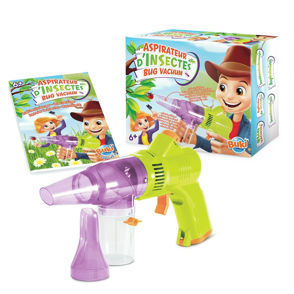 Toy bug vacuum with packaging on a white background