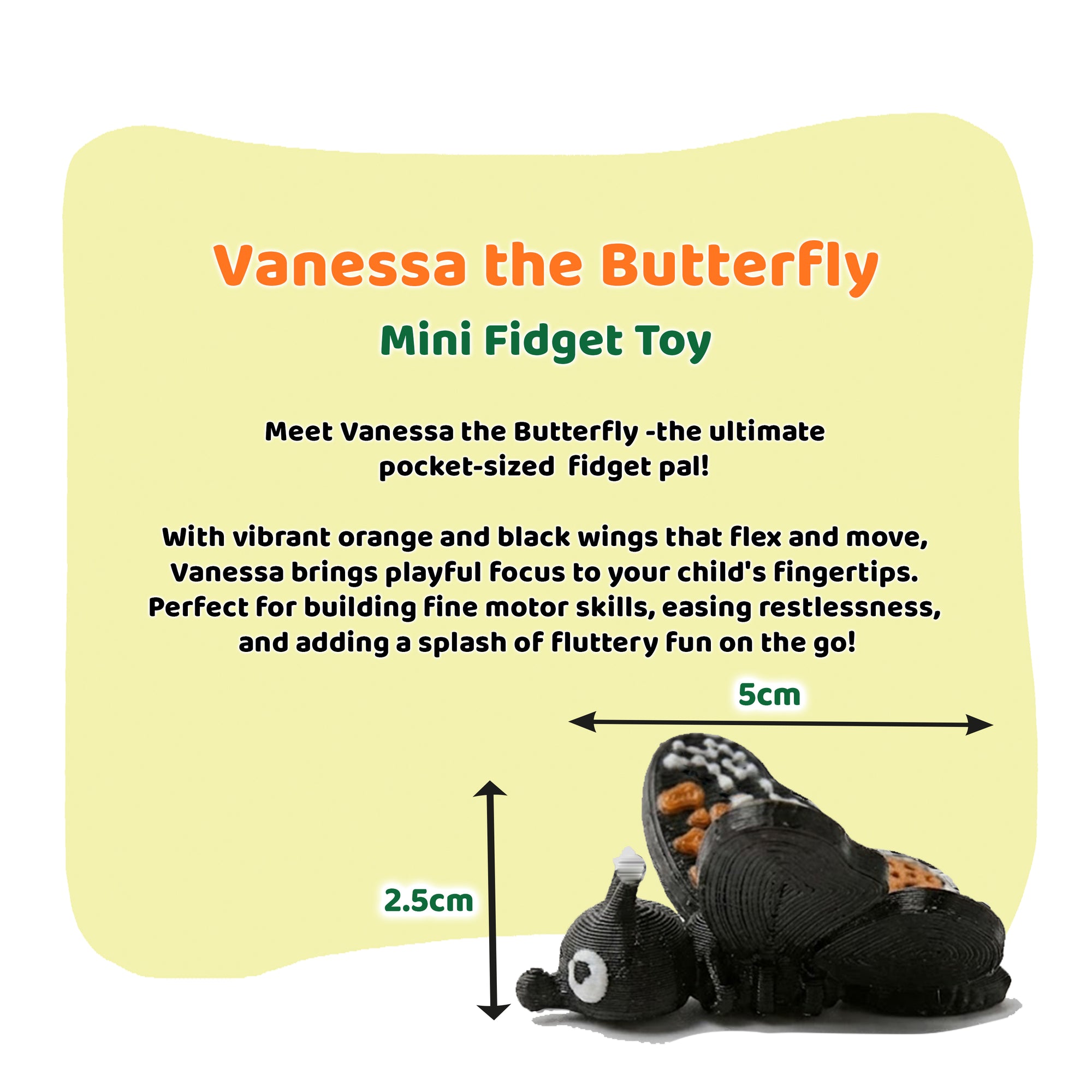 NEW! - Vanessa the Butterfly - Mini Fidget Toy