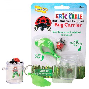 The World of Eric Carle Bad-Tempered Ladybird Bug Carrier. Little bugs will be kept safe for observation in this handy little bug viewer.  Breathing holes in the lid ensure bugs are comfortable while the 3x magnification lens is great for a close up look