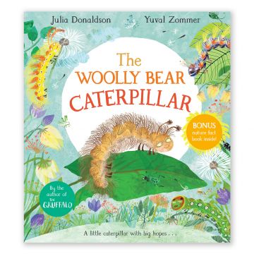 The Woolly Bear Caterpillar by Julia Donaldson. Front cover, A caterpiller with big hopes!