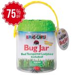 The World of Eric Carle Bug Jar. With green leafy lid and yellow handle. Mesh section in the lid to keep the critters inside happy. Also includes a oversized Bad Tempered Ladybird figure to get started. 